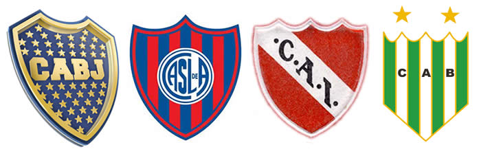 Boca Juniors, San Lorenzo, Independiente de Avellaneda y Banfield