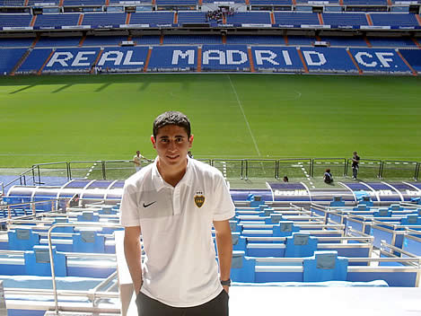 FOTO: Manuel Medori en el Estadio Santiago Bernabéu.